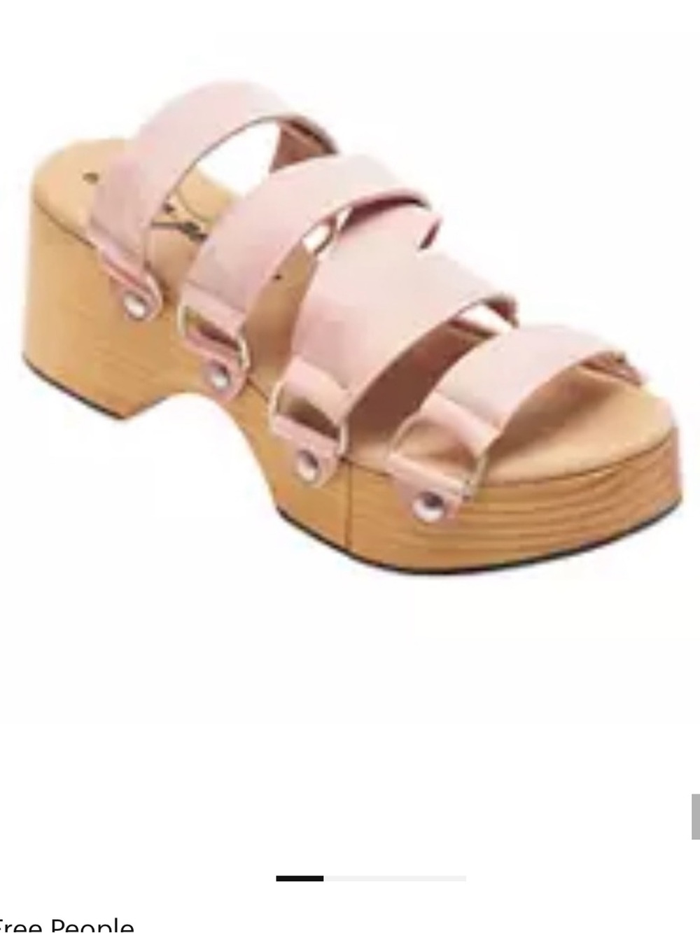 Free People Virgo Switchback Sandals Pink Leather Platform Clog